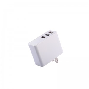 Cargador de pared de puerto Tri-USB KPS-8704LC