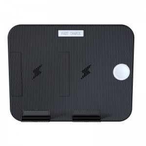 KPS-9301HC OEM venta caliente 10W rápido QI 2 carga móvil 3 en 1 cargador inalámbrico con adaptador de 30W